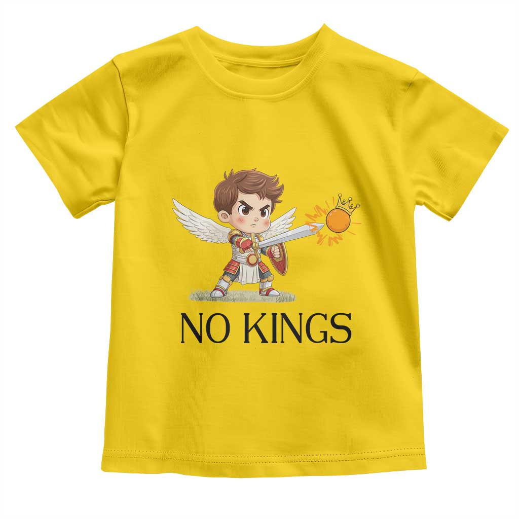 No Kings Toddler T Shirt Funny Saint Michael Topples The Crown TS12 Daisy Print Your Wear