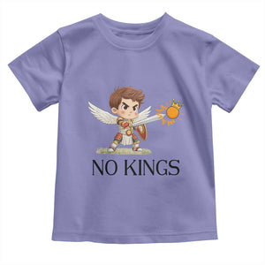 No Kings Toddler T Shirt Funny Saint Michael Topples The Crown TS12 Violet Print Your Wear
