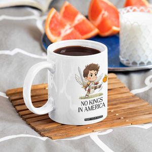 No Kings In America Coffee Mug Funny Saint Michael Kicking Crown TS12 Print Your Wear