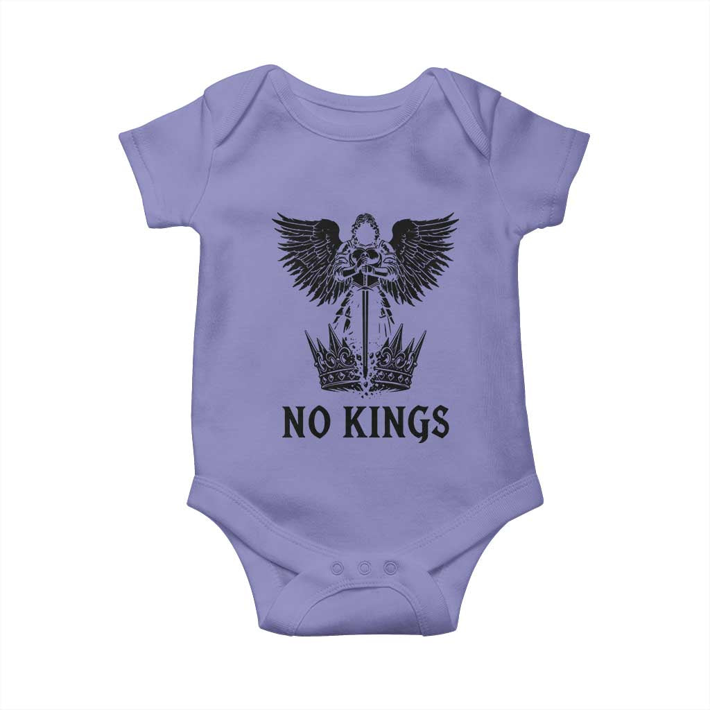 No Kings Baby Onesie St Michael Archangel Victory Over Tyranny TS12 Violet Print Your Wear