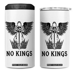 No Kings 4 in 1 Can Cooler Tumbler St Michael Archangel Victory Over Tyranny TS12 One Size: 16 oz White Print Your Wear