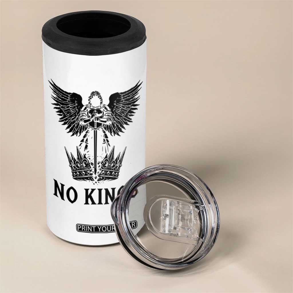 No Kings 4 in 1 Can Cooler Tumbler St Michael Archangel Victory Over Tyranny TS12 Print Your Wear