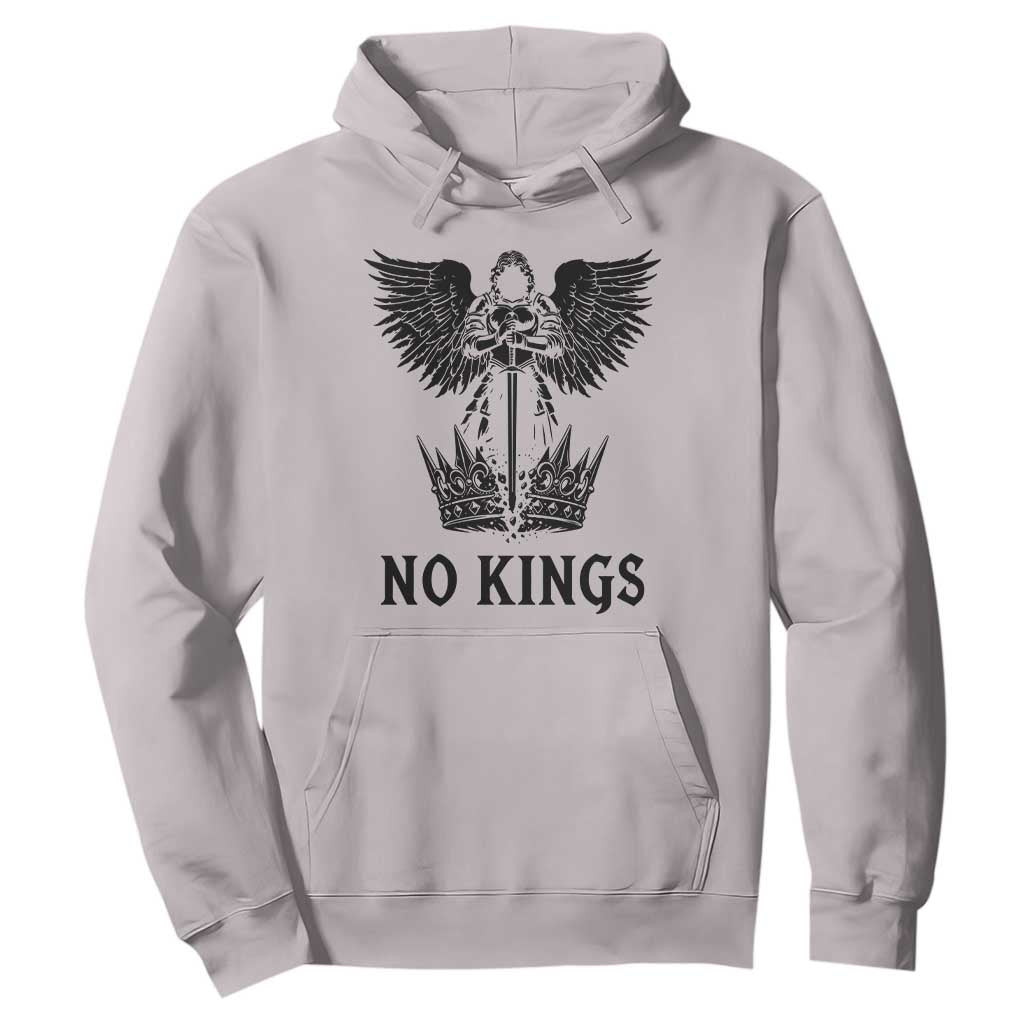 No Kings Hoodie St Michael Archangel Victory Over Tyranny TS12 Ice Gray Print Your Wear