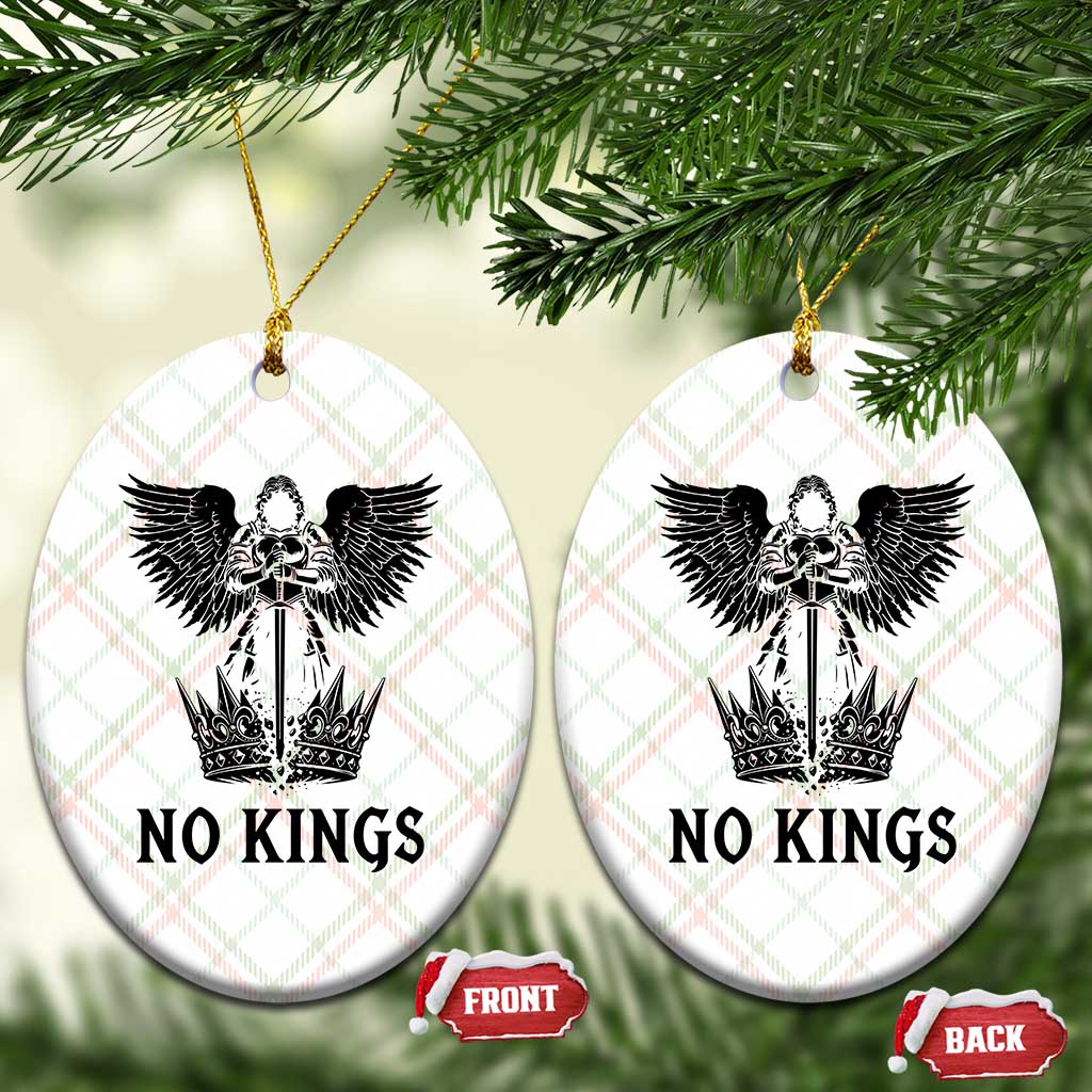 No Kings Ceramic Ornament St Michael Archangel Victory Over Tyranny TS12 Print Your Wear