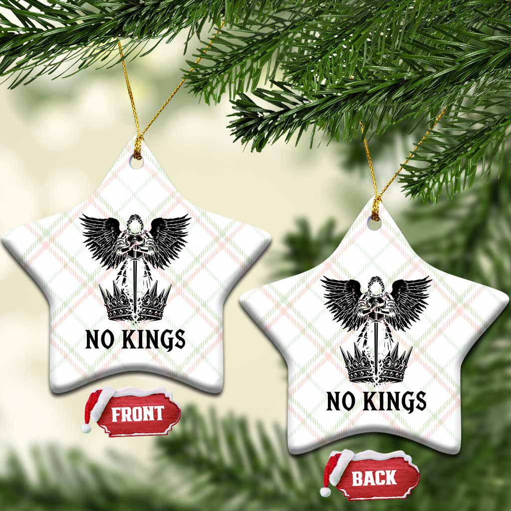 No Kings Ceramic Ornament St Michael Archangel Victory Over Tyranny TS12 Print Your Wear