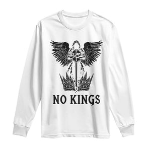No Kings Long Sleeve Shirt St Michael Archangel Victory Over Tyranny TS12 White Print Your Wear
