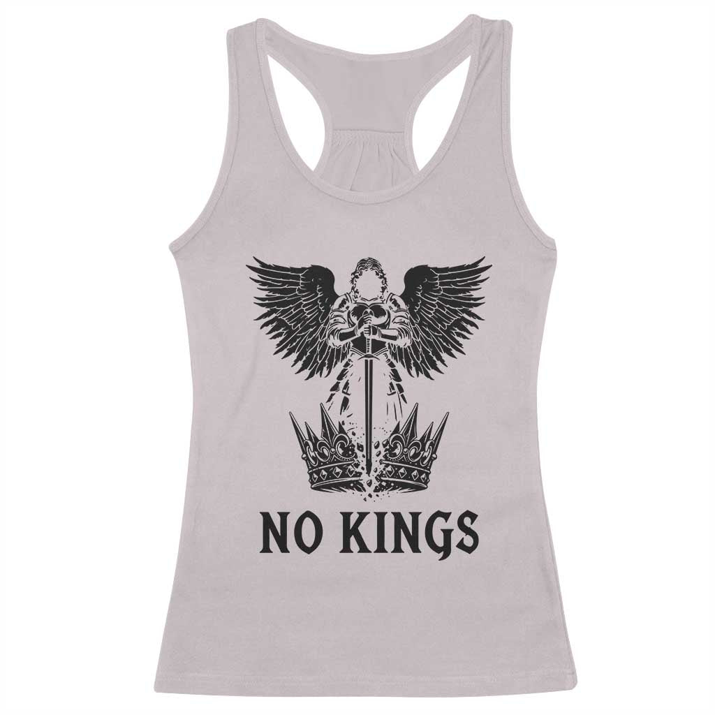 No Kings Racerback Tank Top St Michael Archangel Victory Over Tyranny TS12 Ice Gray Print Your Wear