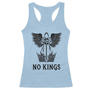 No Kings Racerback Tank Top St Michael Archangel Victory Over Tyranny TS12 Light Blue Print Your Wear