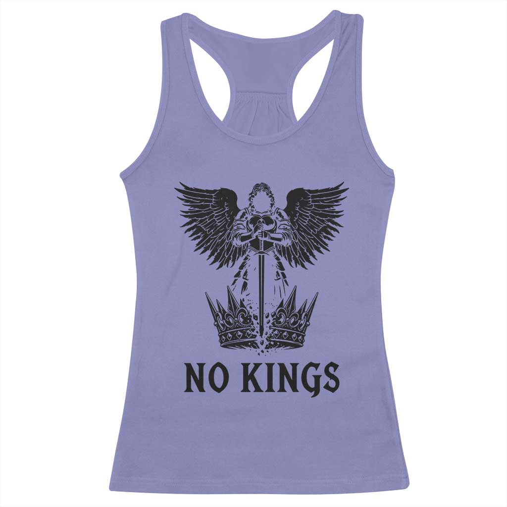 No Kings Racerback Tank Top St Michael Archangel Victory Over Tyranny TS12 Violet Print Your Wear