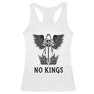 No Kings Racerback Tank Top St Michael Archangel Victory Over Tyranny TS12 White Print Your Wear