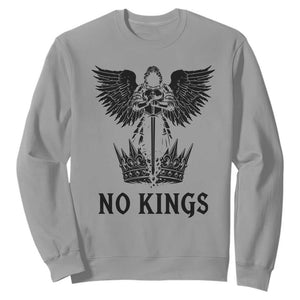 No Kings Sweatshirt St Michael Archangel Victory Over Tyranny TS12 Sport Gray Print Your Wear