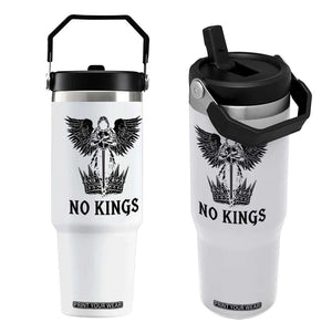 No Kings Flip Straw Tumbler St Michael Archangel Victory Over Tyranny TS12 One Size: 30 oz White Print Your Wear