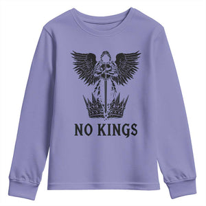 No Kings Youth Sweatshirt St Michael Archangel Victory Over Tyranny TS12 Violet Print Your Wear