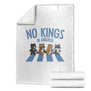 Funny No Kings Cute Forest Animals Throw Blanket Gift For Animal Lovers TS12 White Print Your Wear