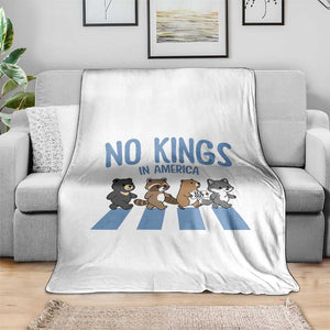 Funny No Kings Cute Forest Animals Throw Blanket Gift For Animal Lovers TS12 Print Your Wear