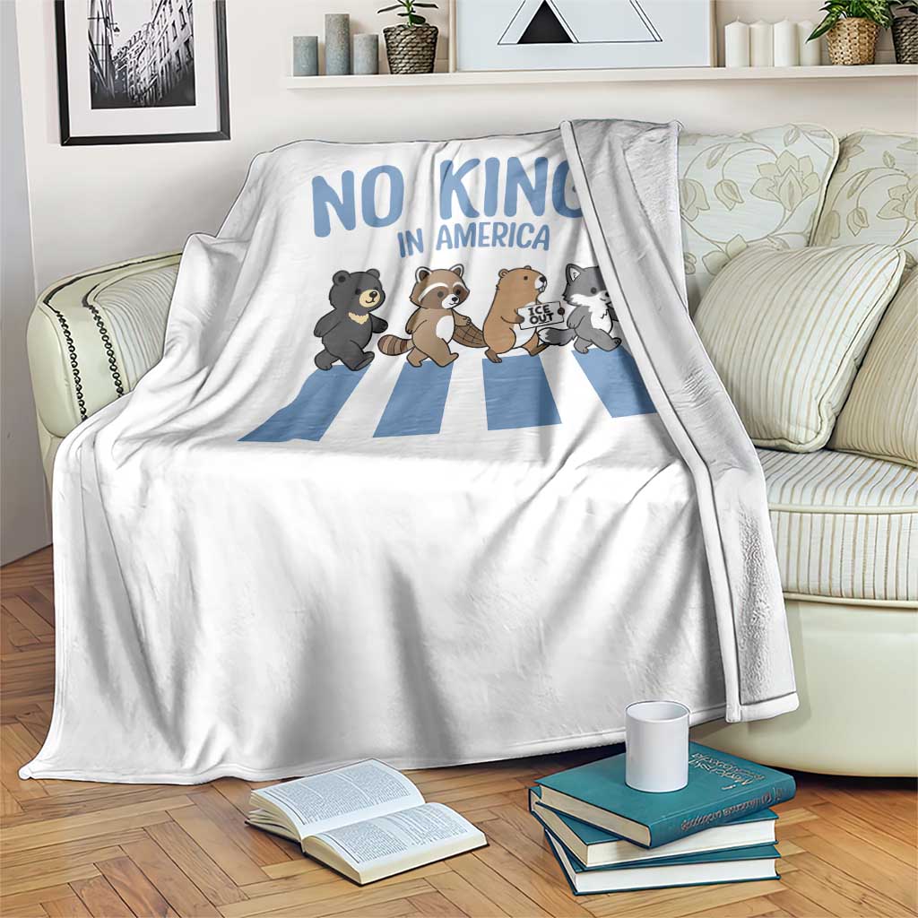 Funny No Kings Cute Forest Animals Throw Blanket Gift For Animal Lovers TS12 Print Your Wear
