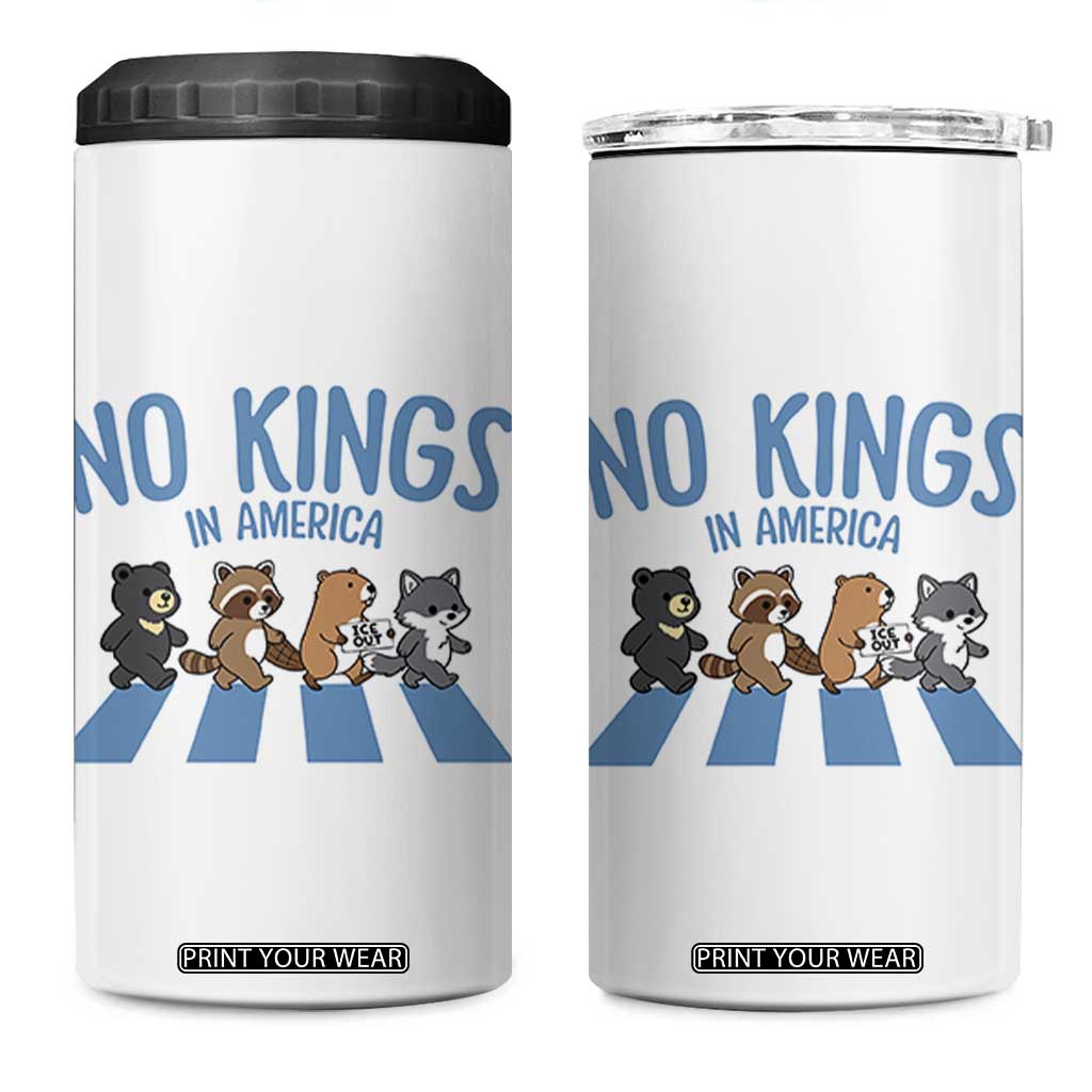 Funny No Kings Cute Forest Animals 4 in 1 Can Cooler Tumbler Gift For Animal Lovers TS12 One Size: 16 oz White Print Your Wear