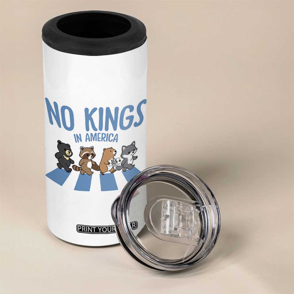 Funny No Kings Cute Forest Animals 4 in 1 Can Cooler Tumbler Gift For Animal Lovers TS12 Print Your Wear