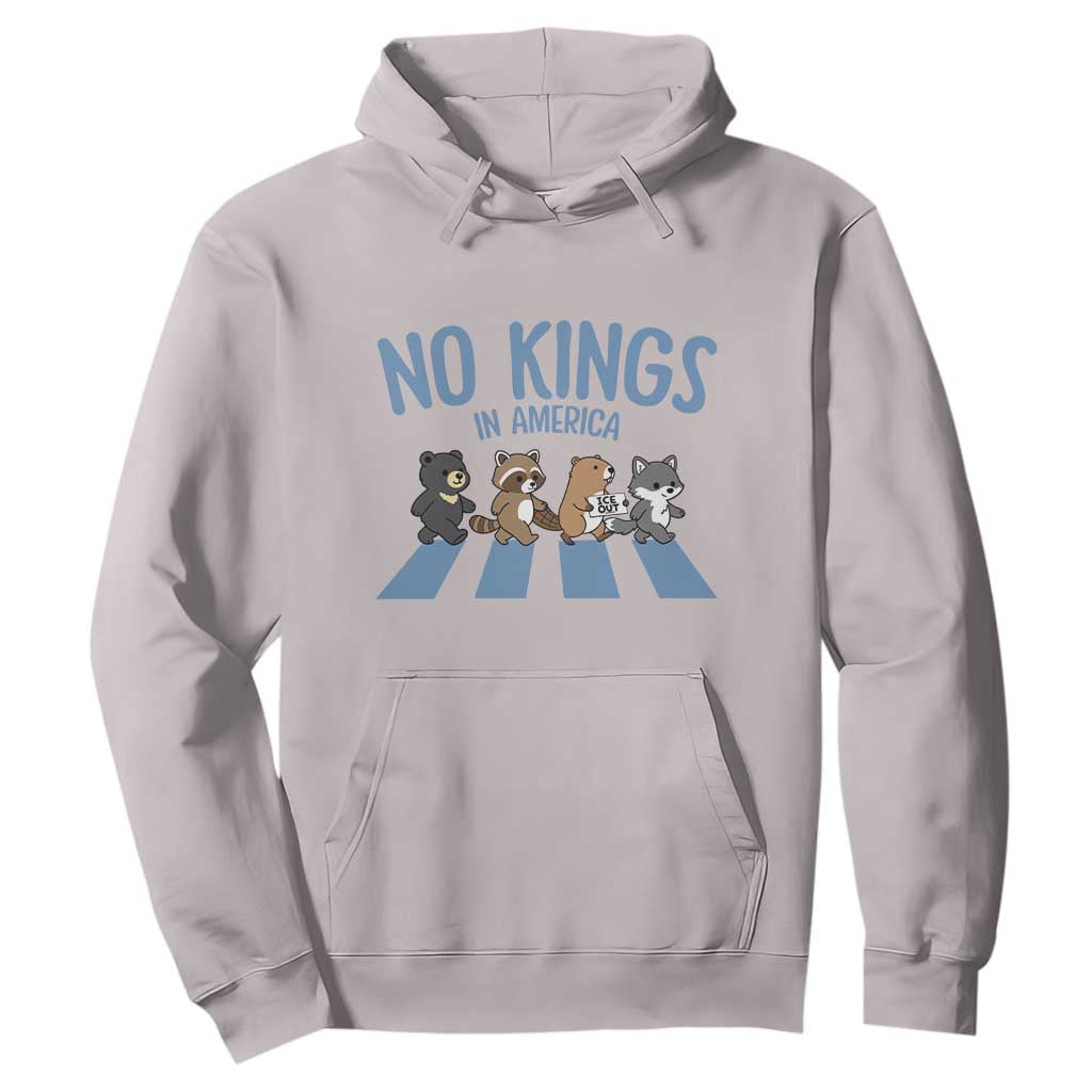 Funny No Kings Cute Forest Animals Hoodie Gift For Animal Lovers TS12 Ice Gray Print Your Wear