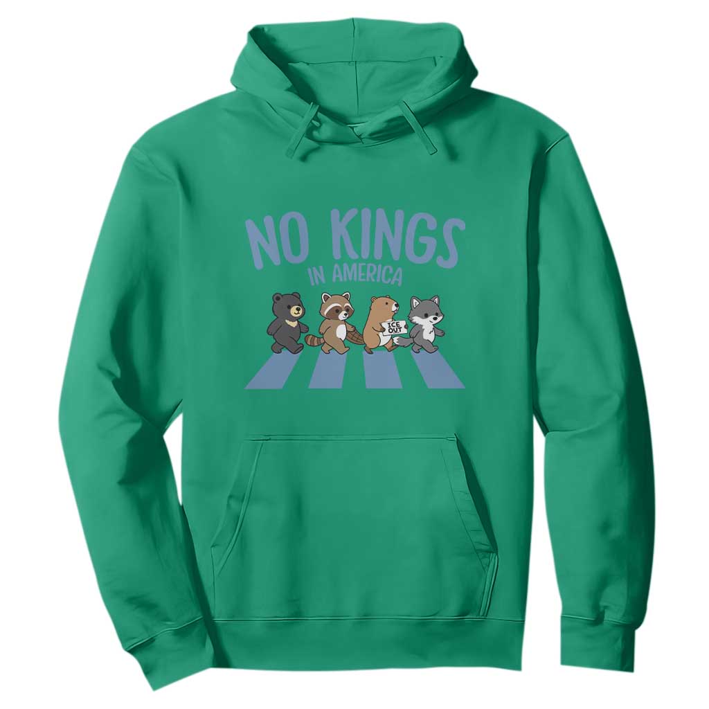 Funny No Kings Cute Forest Animals Hoodie Gift For Animal Lovers TS12 Irish Green Print Your Wear