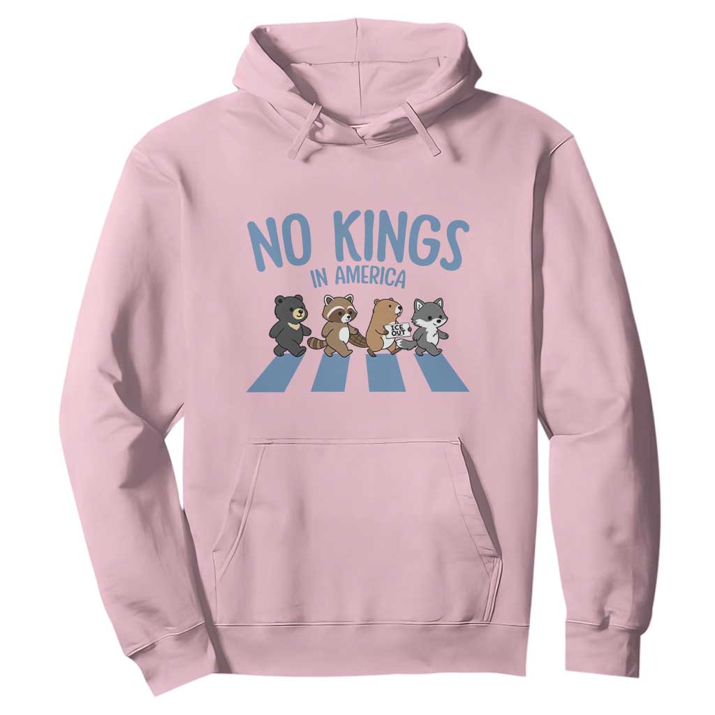Funny No Kings Cute Forest Animals Hoodie Gift For Animal Lovers TS12 Light Pink Print Your Wear