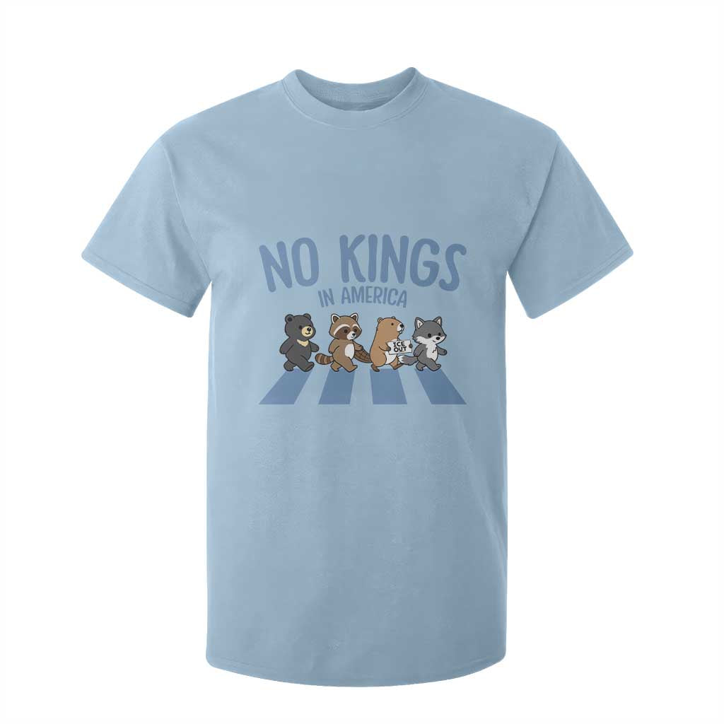 Funny No Kings Cute Forest Animals T Shirt For Kid Gift For Animal Lovers TS12 Light Blue Print Your Wear