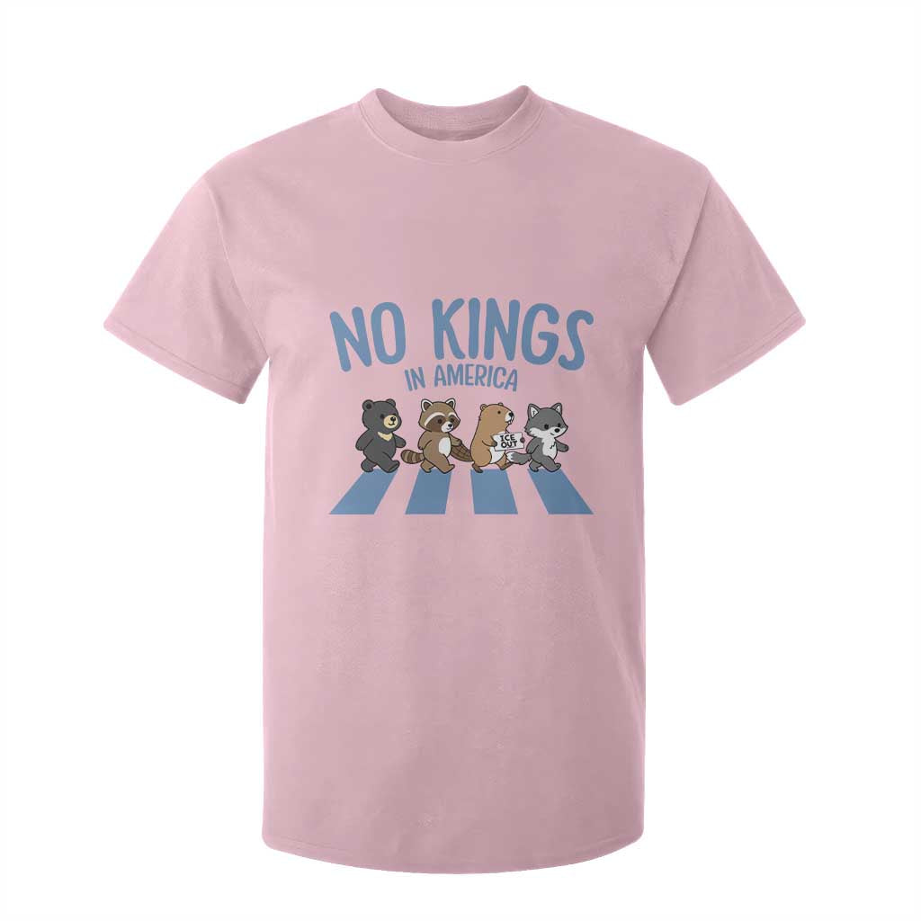 Funny No Kings Cute Forest Animals T Shirt For Kid Gift For Animal Lovers TS12 Light Pink Print Your Wear