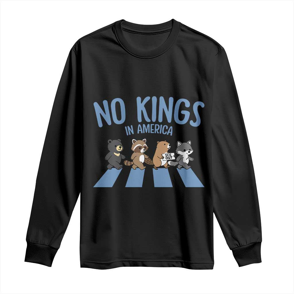 Funny No Kings Cute Forest Animals Long Sleeve Shirt Gift For Animal Lovers TS12 Black Print Your Wear