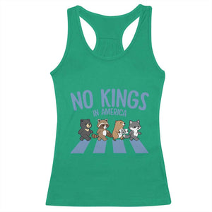 Funny No Kings Cute Forest Animals Racerback Tank Top Gift For Animal Lovers TS12 Irish Green Print Your Wear