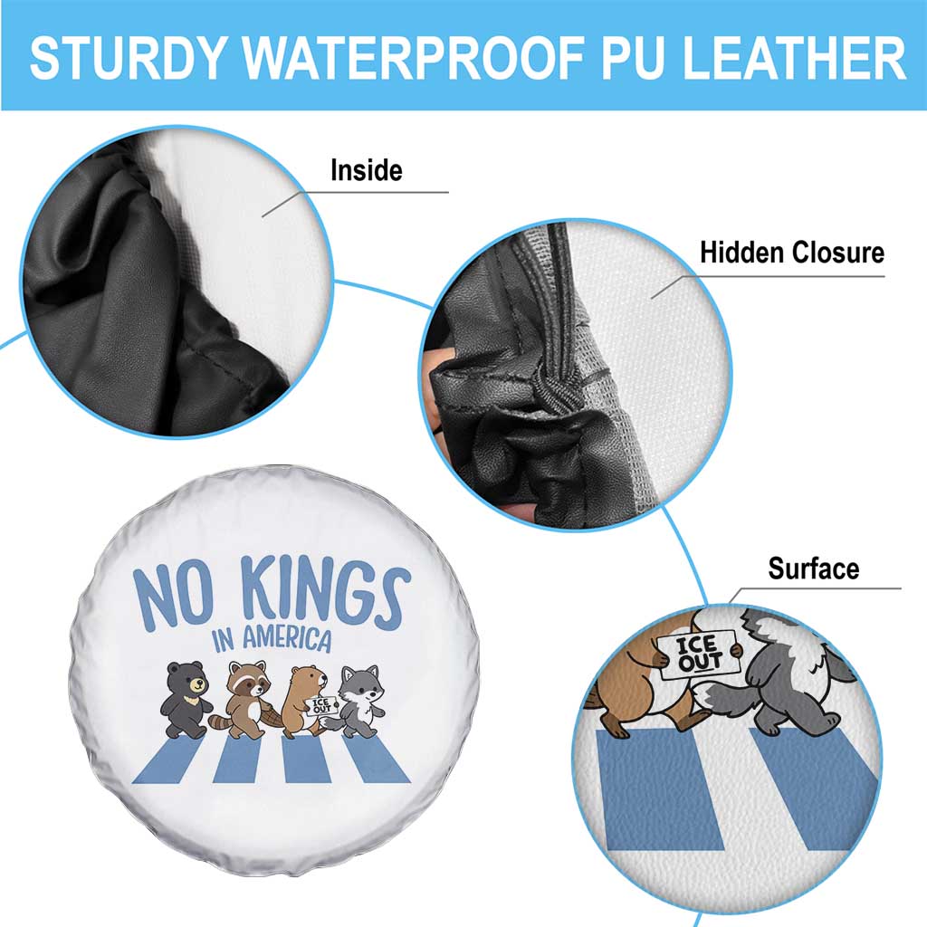 Funny No Kings Cute Forest Animals Spare Tire Cover Gift For Animal Lovers TS12 Print Your Wear