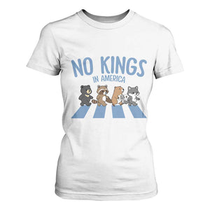 Funny No Kings Cute Forest Animals T Shirt For Women Gift For Animal Lovers TS12 White Print Your Wear