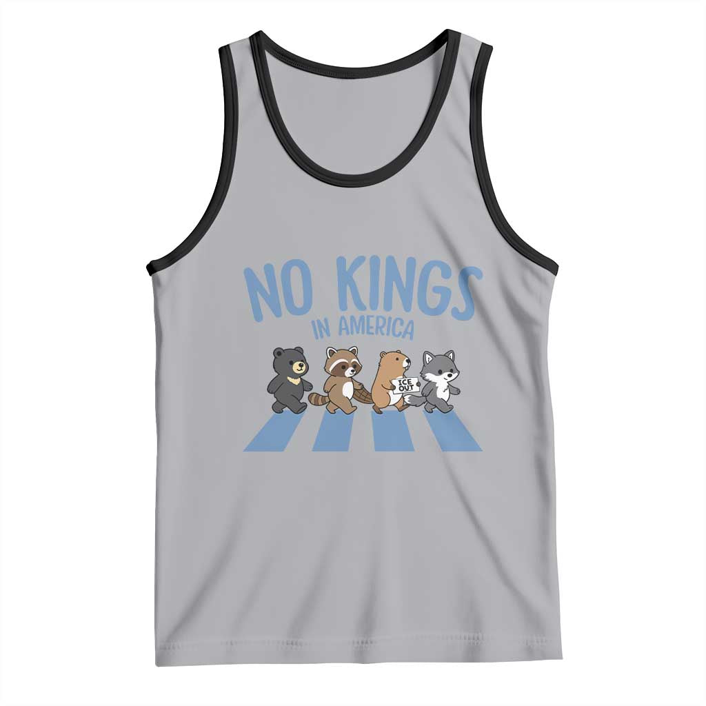 Funny No Kings Cute Forest Animals Tank Top Gift For Animal Lovers TS12 Athletic Heather Black Print Your Wear