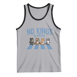 Funny No Kings Cute Forest Animals Tank Top Gift For Animal Lovers TS12 Athletic Heather Black Print Your Wear