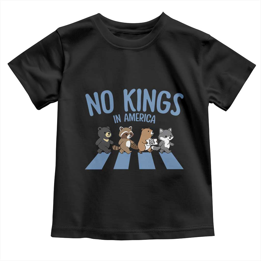 Funny No Kings Cute Forest Animals Toddler T Shirt Gift For Animal Lovers TS12 Black Print Your Wear