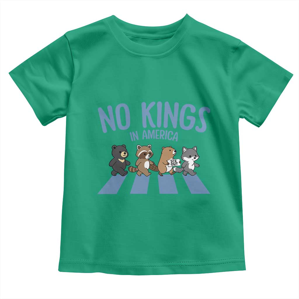 Funny No Kings Cute Forest Animals Toddler T Shirt Gift For Animal Lovers TS12 Irish Green Print Your Wear