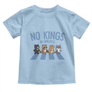 Funny No Kings Cute Forest Animals Toddler T Shirt Gift For Animal Lovers TS12 Light Blue Print Your Wear