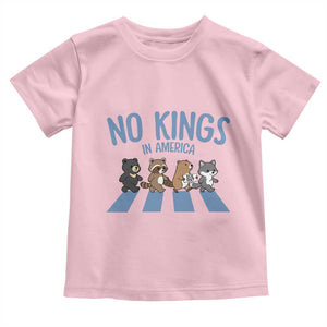 Funny No Kings Cute Forest Animals Toddler T Shirt Gift For Animal Lovers TS12 Light Pink Print Your Wear