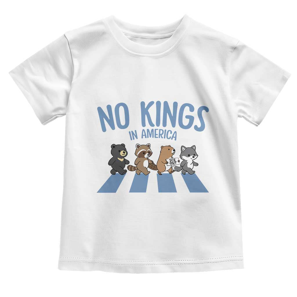 Funny No Kings Cute Forest Animals Toddler T Shirt Gift For Animal Lovers TS12 White Print Your Wear