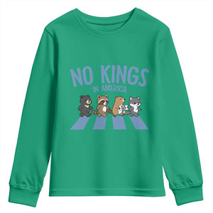Funny No Kings Cute Forest Animals Youth Sweatshirt Gift For Animal Lovers TS12 Irish Green Print Your Wear