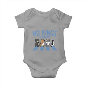Funny Political No Kings In America Baby Onesie Gift For Animal Lovers TS12 Sport Gray Print Your Wear
