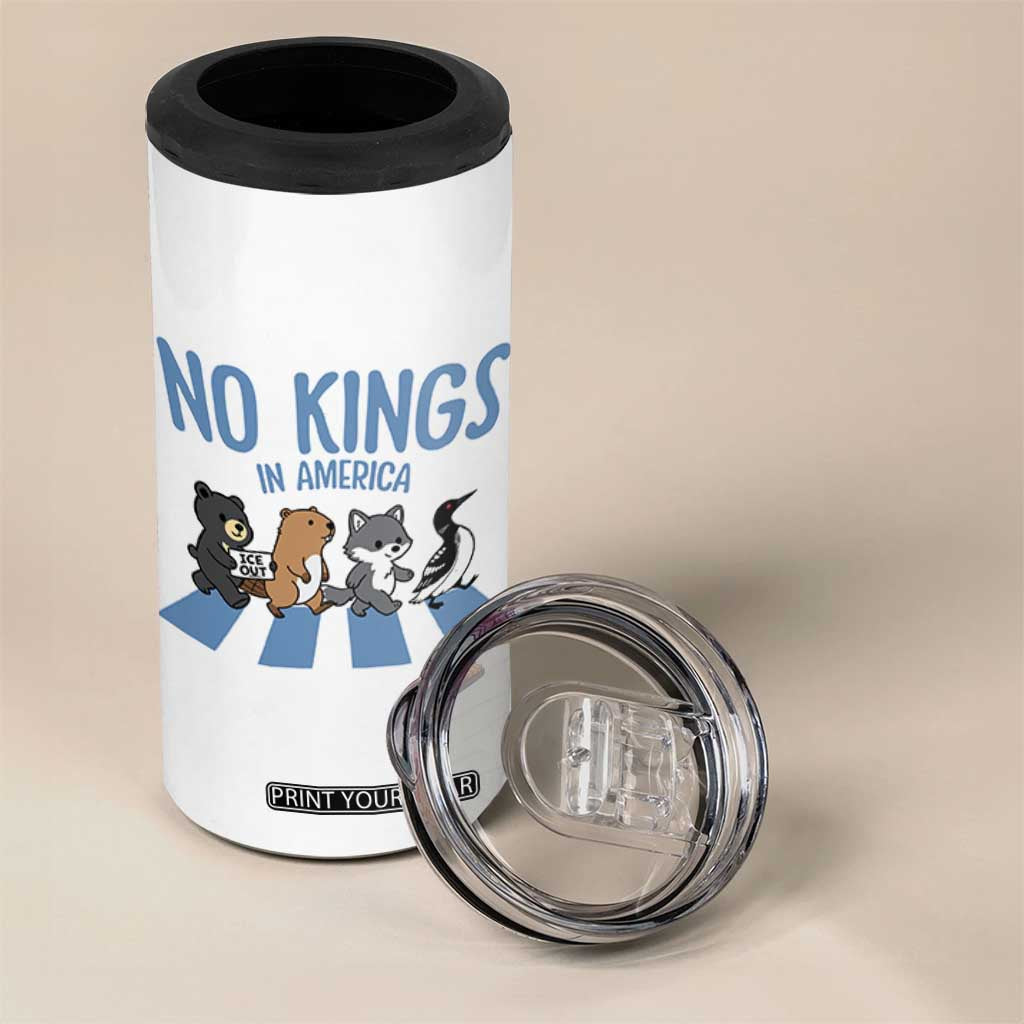 Funny Political No Kings In America 4 in 1 Can Cooler Tumbler Gift For Animal Lovers TS12 Print Your Wear