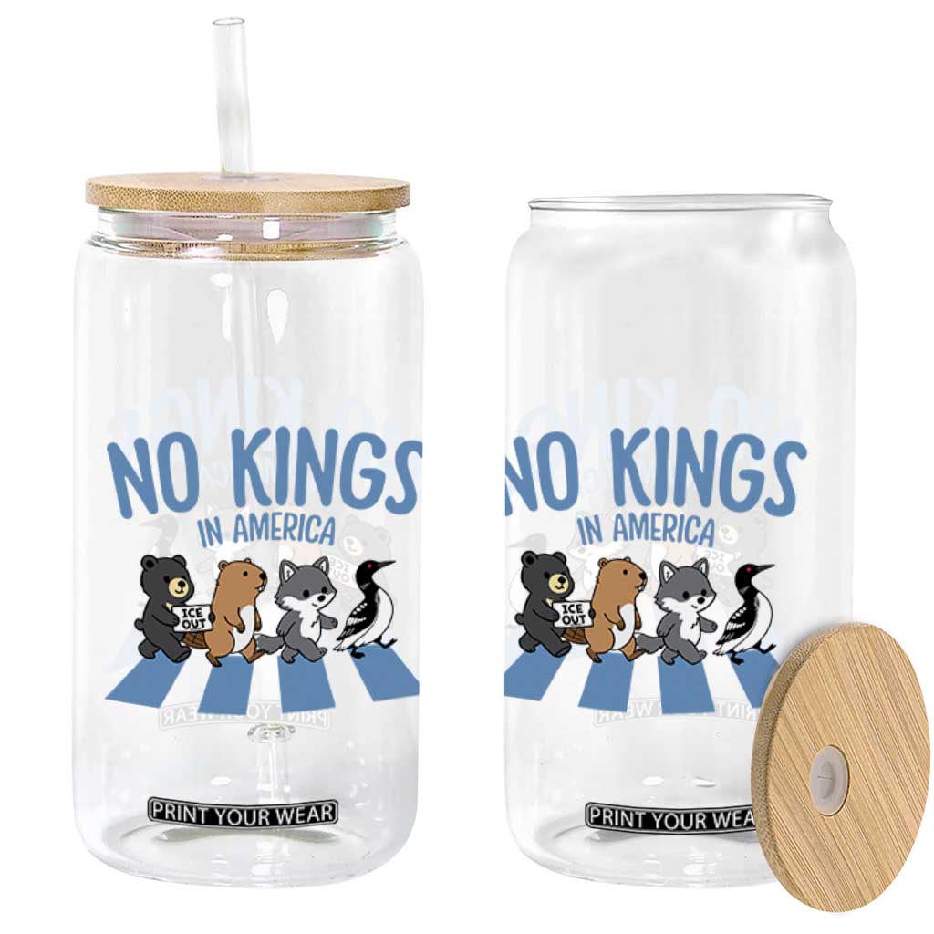 Funny Political No Kings In America Glass Can Gift For Animal Lovers TS12 Print Your Wear