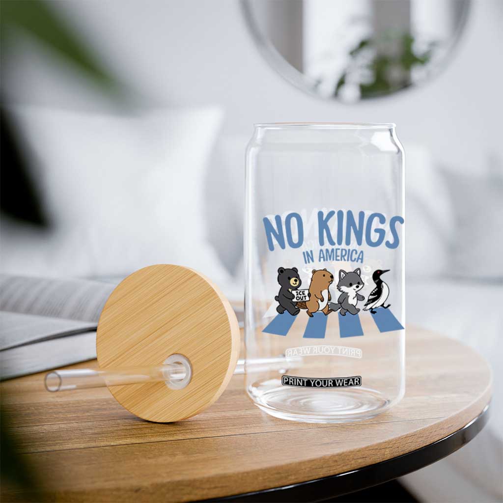 Funny Political No Kings In America Glass Can Gift For Animal Lovers TS12 Print Your Wear