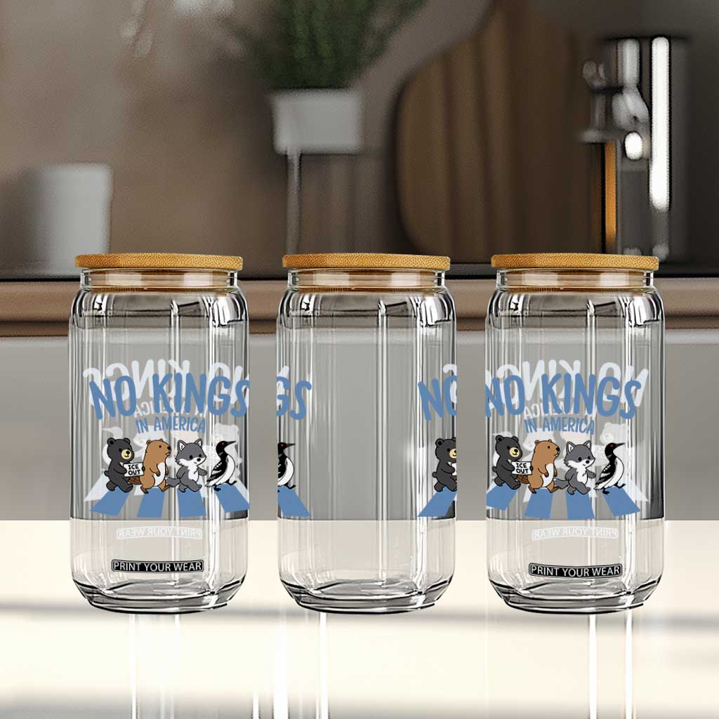 Funny Political No Kings In America Glass Can Gift For Animal Lovers TS12 Print Your Wear
