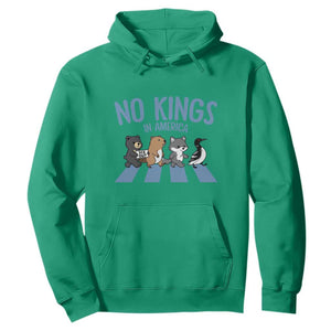 Funny Political No Kings In America Hoodie Gift For Animal Lovers TS12 Irish Green Print Your Wear