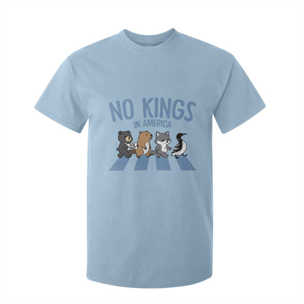 Funny Political No Kings In America T Shirt For Kid Gift For Animal Lovers TS12 Light Blue Print Your Wear