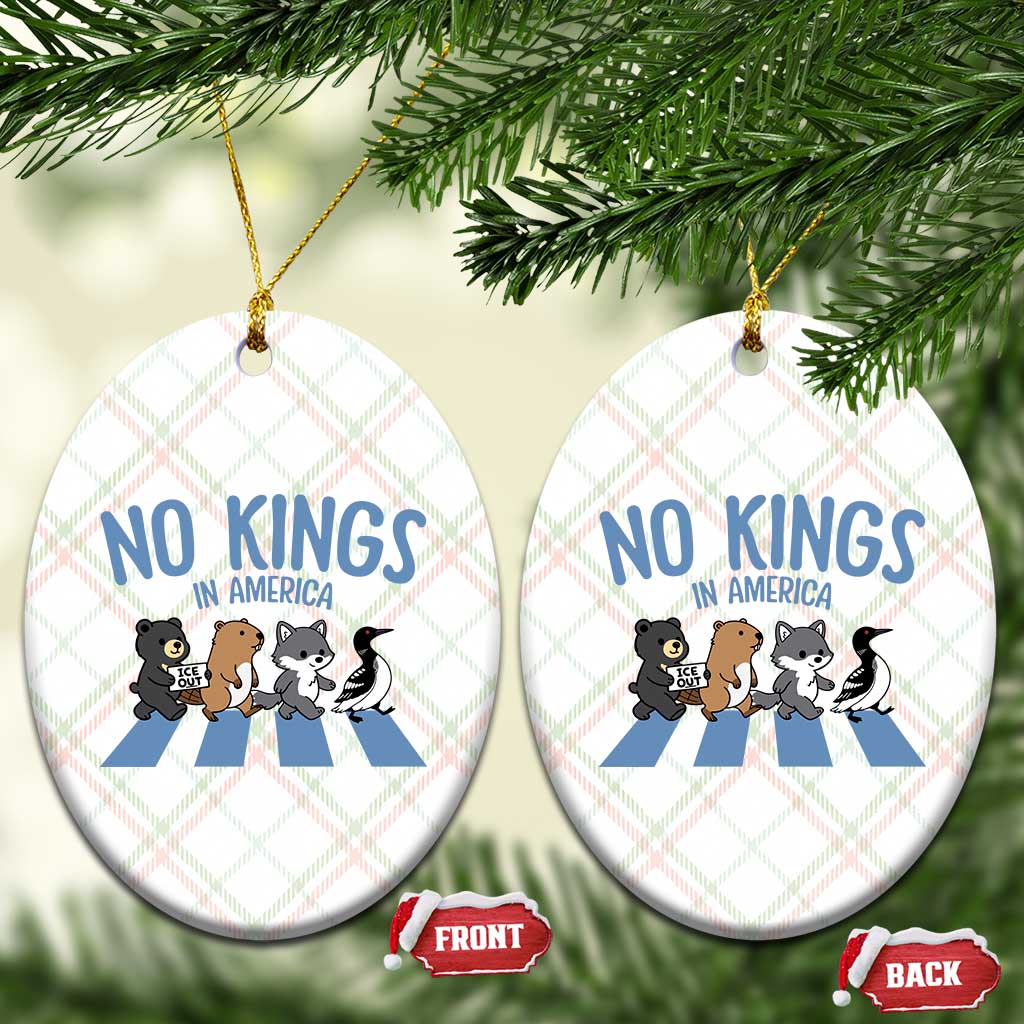 Funny Political No Kings In America Ceramic Ornament Gift For Animal Lovers TS12 Print Your Wear