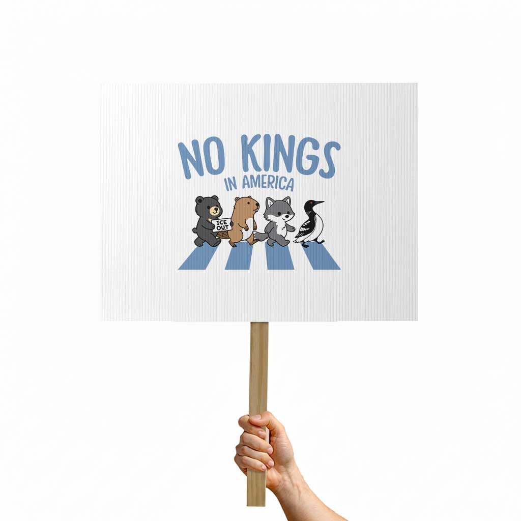 Funny Political No Kings In America Protest Sign Gift For Animal Lovers TS12 Horizontal 18