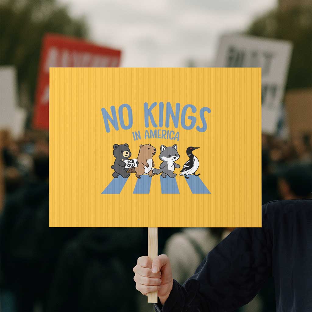 Funny Political No Kings In America Protest Sign Gift For Animal Lovers TS12 Horizontal 18