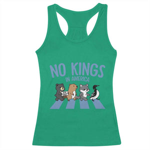 Funny Political No Kings In America Racerback Tank Top Gift For Animal Lovers TS12 Irish Green Print Your Wear
